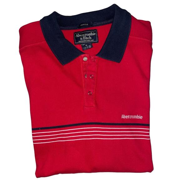 Abercrombie & Fitch Vintage Muscle Fit Logo Polo Shirt size XL - Picture 3 of 9